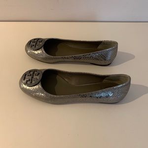 Tory Burch silver shoes
